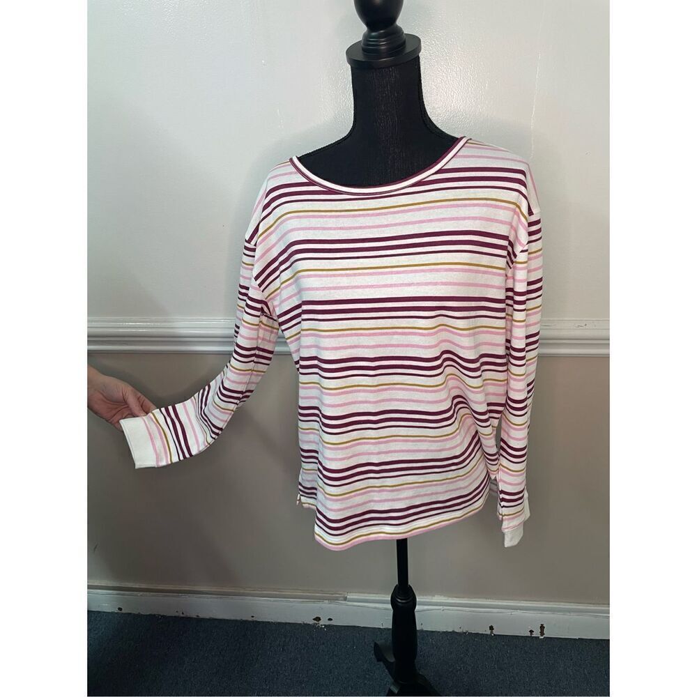 NWT Maurices Stripe Cross Back Long Sleeve Pullover Shirt Size Medium